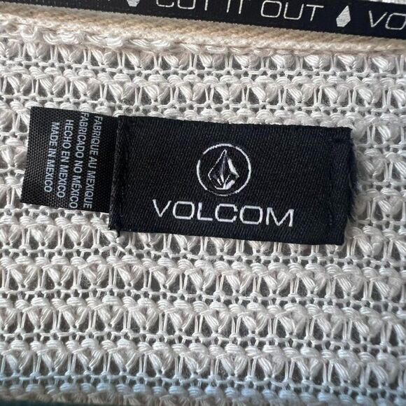 Volcom Go Go Wrap Cardigan Women Medium Beige Knit Long Sleeve Open Front Casual - Picture 3 of 10